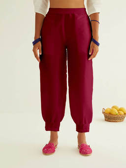 Abhishti - Pleated Hem Cabaret Pink Salwar