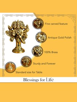 Ekhasa - 100% Pure Brass Panchmukhi Hanuman
