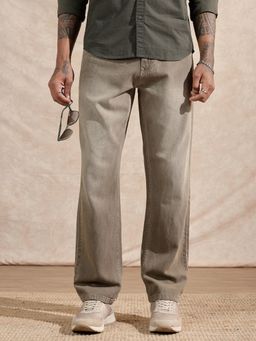 WROGN - Solid Loose Fit Jeans Khaki