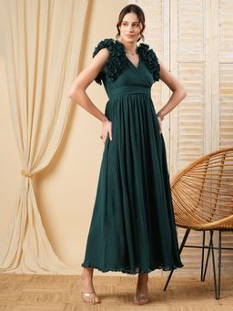 MISH - LUXE By MISH Teal Maxi Dress
