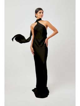 Contemponari - Black Sacre Solid Gown