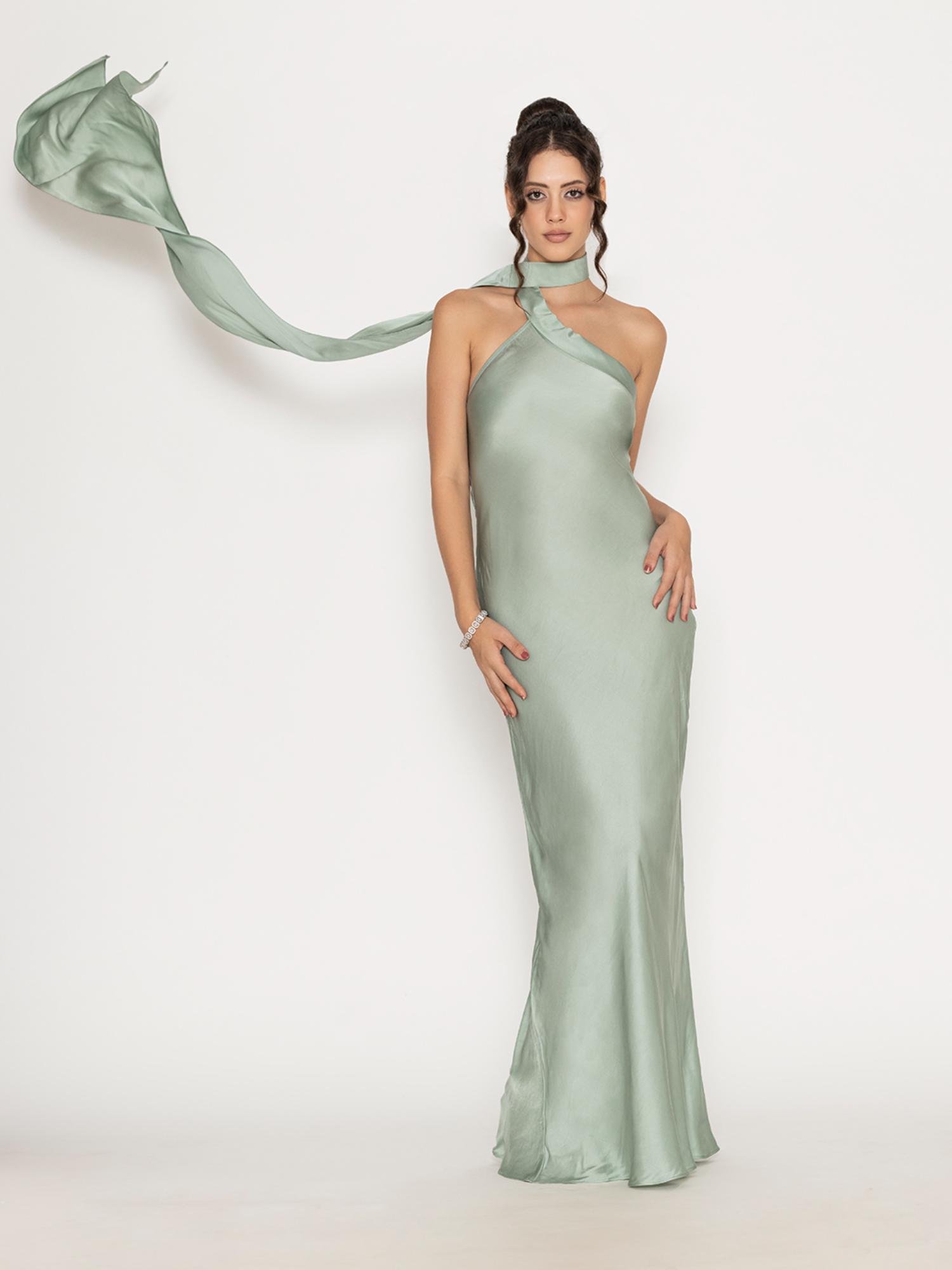 contemponari Green Sacre Modal Viscose Gown-picture-33