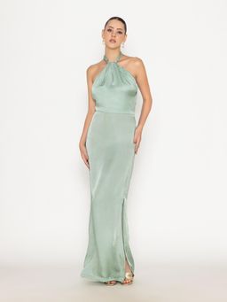 Contemponari - Green Studio 54 Solid Gown
