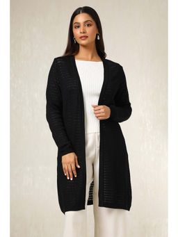 Soch - Women's Black Acrylic Crochet Shrug