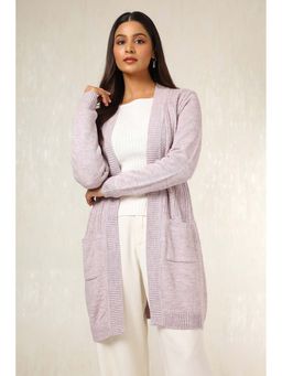 Soch - Women's Purple Acrylic Crochet Shrug