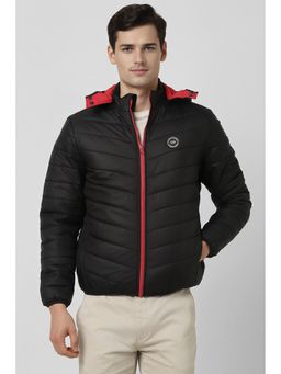 Peter England - Men Black Solid Casual Jacket