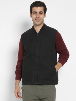 American Eagle - Men Black Solid Jacket