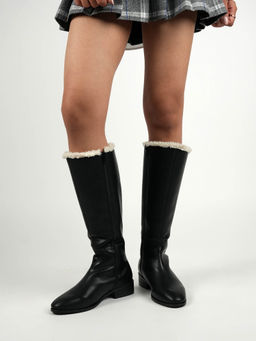 Theater - Women Huskies Black Block Heel Winter Boots