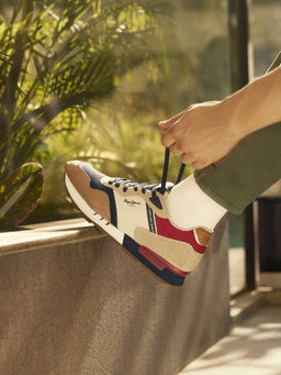 Pepe Jeans - Brown and Beige Anti-Skid Sneakers