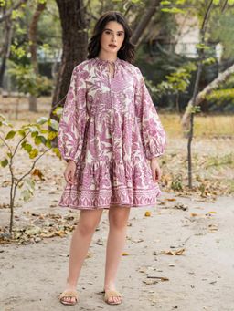 Mabish By Sonal Jain - Balloon Sleeve Layered Mini Dress