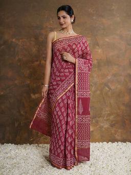 Teejh - Devyani Chanderi Saree with Unstitched Blouse