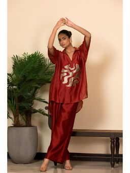 EEDA - Centre Patch Co-Ord Set - Red