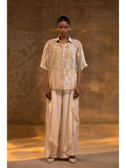 EEDA - Tulip Heart Tissue Co-Ord Set - Gold