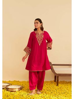 Sheetal Batra - Marwa - Rani Hotpink Short Kurta With Salwar