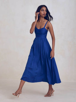 BEYOND - Porto Dress Blue