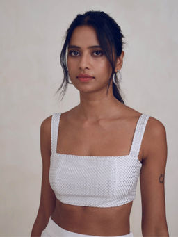 BEYOND - Tara Crop Top White