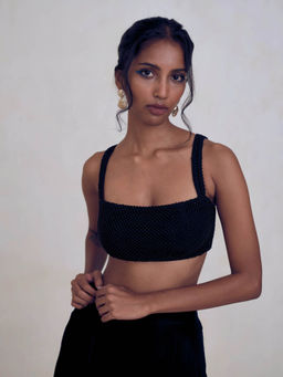 BEYOND - Tara Crop Top Black