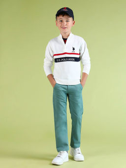 U.S. POLO ASSN. - White Boys Regular Fit Sweater