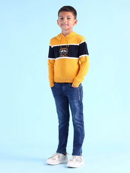 U.S. POLO ASSN. - Yellow Boys Printed Regular Fit Sweaters