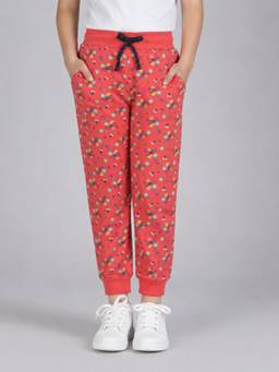 PLUM TREE - Girls Premium Soft Cotton Regular Fit Jogger - Orange