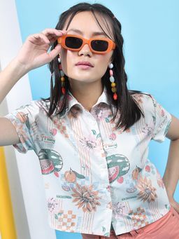 TOKYO TALKIES - Women Floral Print Casual Shirt
