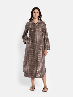 Fabindia - Cotton Linen Flax Printed Dress