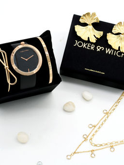 Joker and Witch - Joker & Witch Black In Case You Didn’t Know Love Watch, Bracelets ,Earring And Necklace (Set of 5)