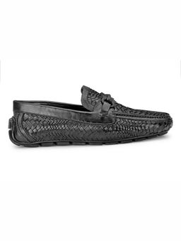 SHUTIQ - Quero Horsebit Coal Black Lather Loafers