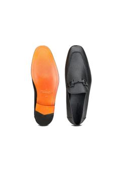 SHUTIQ - Rivero Horsebit Coal Black Lather Loafers