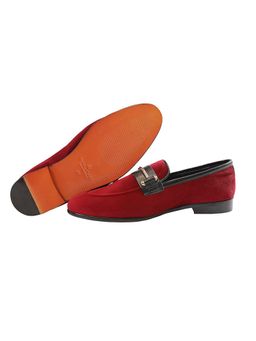 SHUTIQ - Spencers Burgundy Lather Loafers