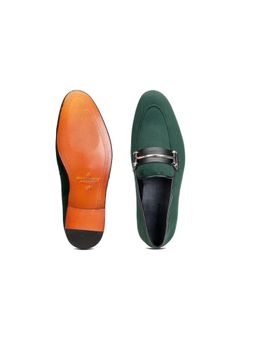 SHUTIQ - Spencers Emerald Green Lather Loafers