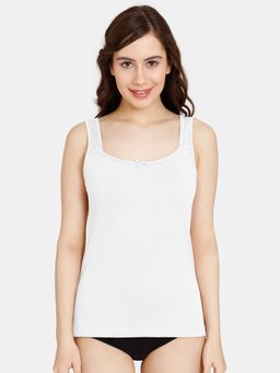 Zivame - Rosaline Knit Cotton Camisole - Lucent White