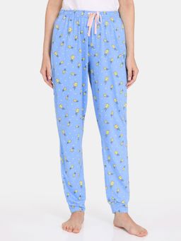 Zivame - Rosaline Joy Sticks Knit Cotton Pyjama - Little Boy Blue
