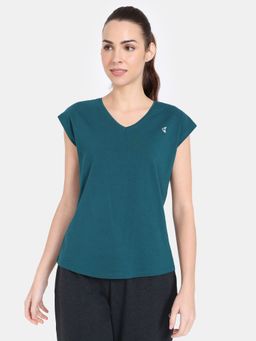 Zivame - Zelocity Cotton Relaxed Top - Dark Sea