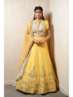 SAISHA - Lemon Lehenga Choli With Dupatta (Set of 3)