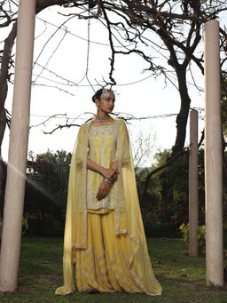 SAISHA - Straight Kurti With Sharara And Dupatta (Set of 3)