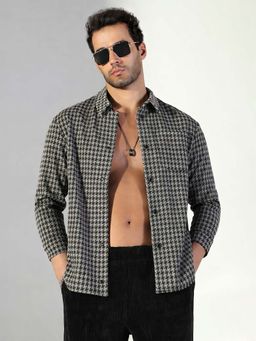 SHOWOFFFF - Edition Men's Geometric Grey Shacket