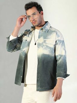 SHOWOFFFF - Edition Men's Tie and Dye Blue Shacket