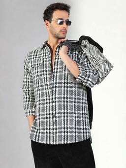 SHOWOFFFF - Edition Men's Geometric Black Shacket