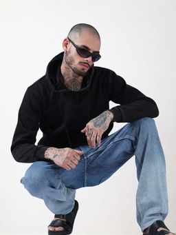 SHOWOFFFF - Edition Men's Black Solid Full Sleeves Hoodie