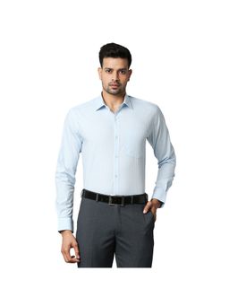 Park Avenue - Medium Blue Checkered Formal Shirt
