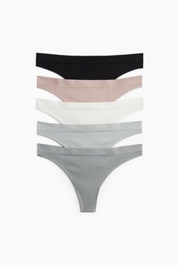 H&M - Women 5-Pack Seamless Thong Briefs