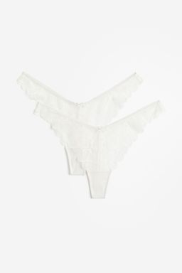 H&M - Women 2-Pack Lace Thong Briefs