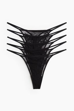 H&M - Women 5-Pack Lace Tanga Thong Briefs
