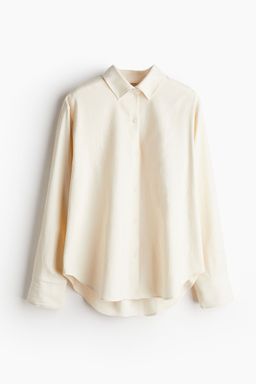 H&M - Women White Nepped Twill Shirt