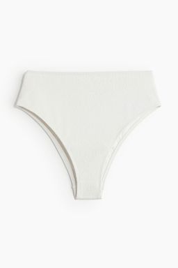 H&M - Women White High Waist Cheeky Bikini Bottoms