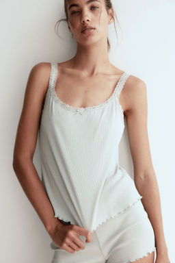 H&M - Women Green Ribbed Pyjamas