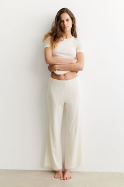 H&M - Women White Pointelle Pyjama Bottoms