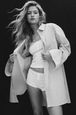 H&M - Women White Cotton Nightshirt