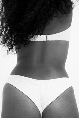H&M - Women White Brazilian Bikini Bottoms